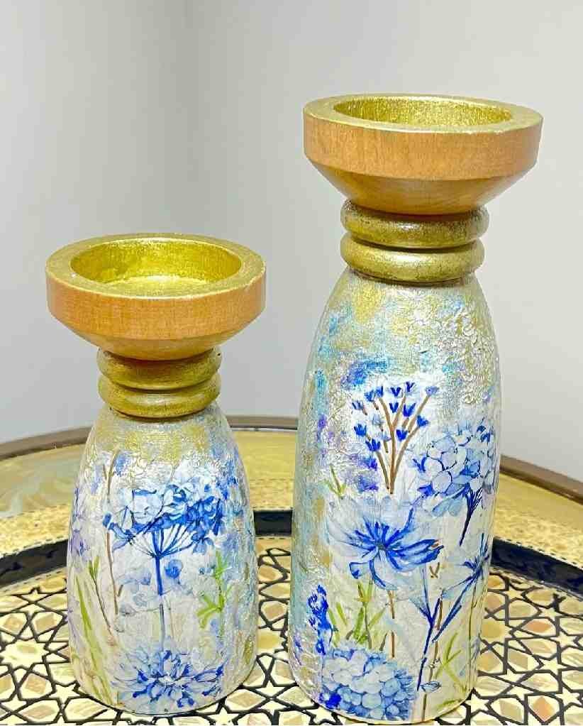 Beechwood candle stands 