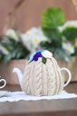 Flower Tea Cozy - Light Beige