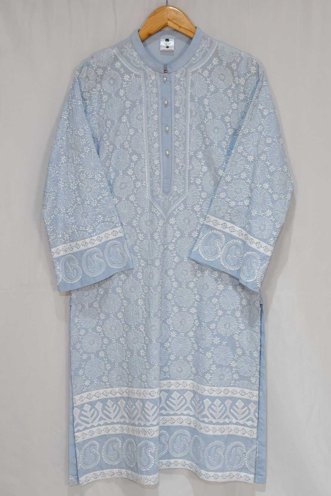 Blue Shadow Embroidered kurta