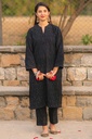 Black Applique Kurta