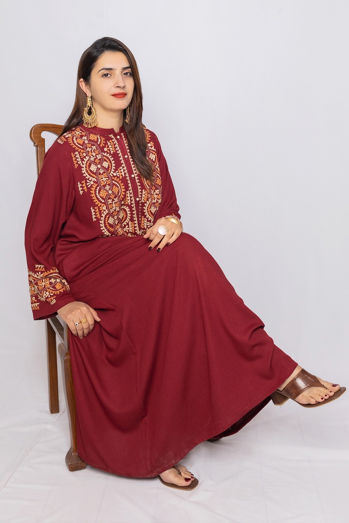 Vibrant Maroon Kaftan