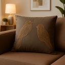 Embroidered Sparrow cushion