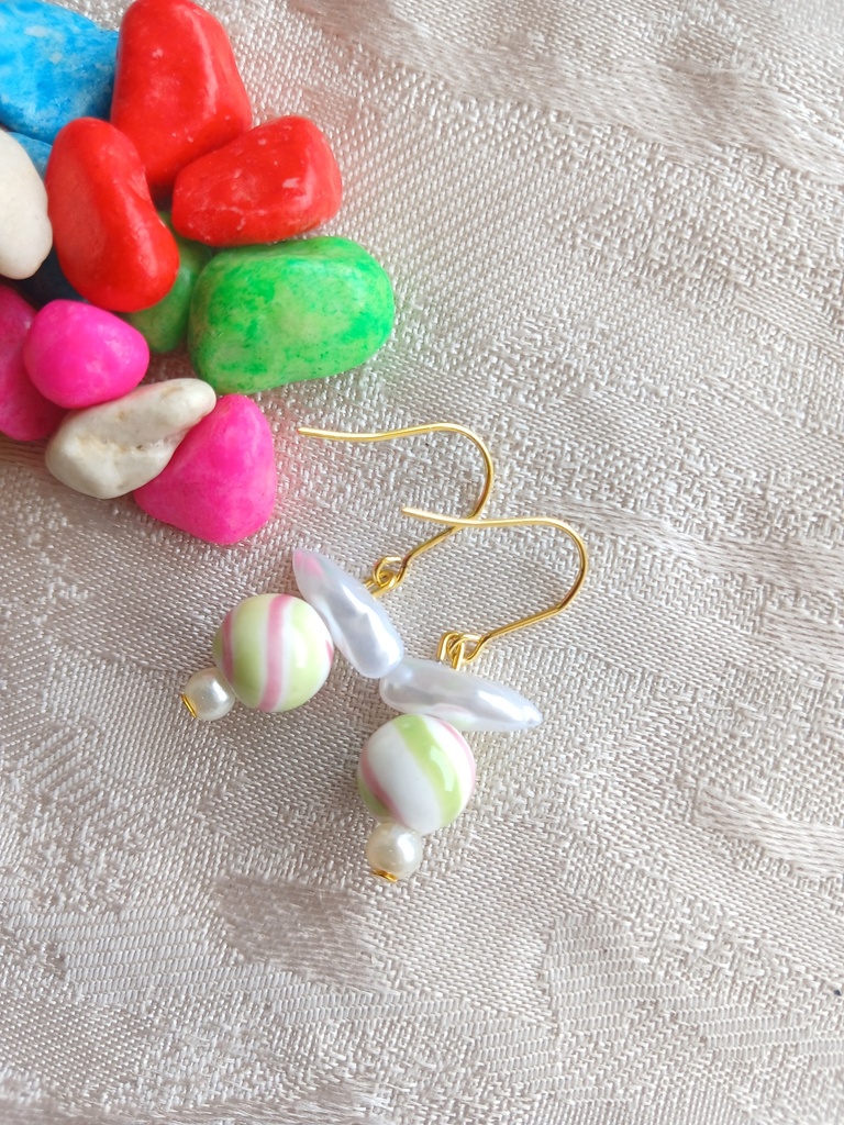 Ceramic beads earrings
