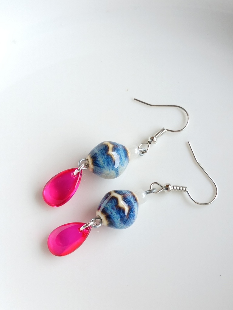 Ceramic beads earrings
