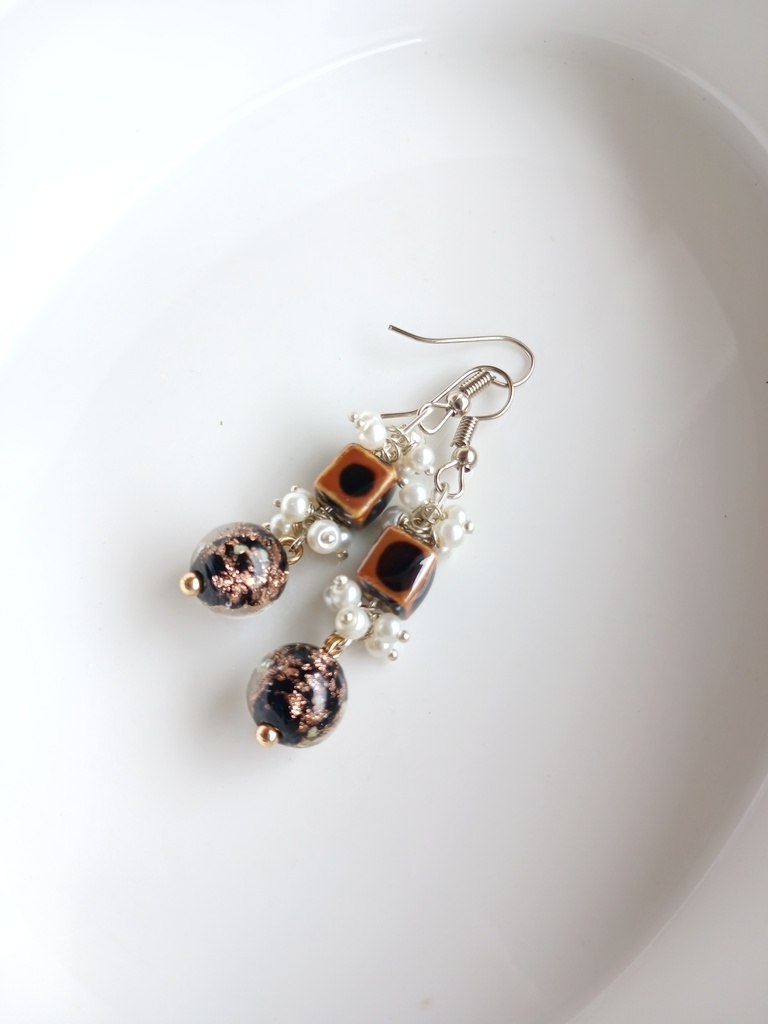Ceramic beads earrings