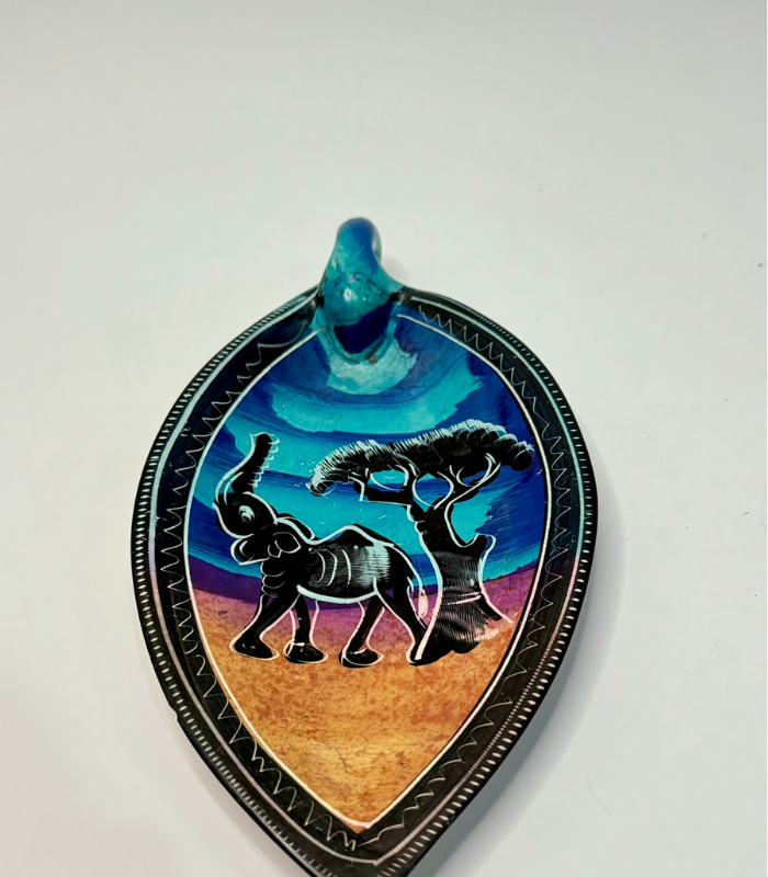 Heart Shaped Trinket With Zebra Painting