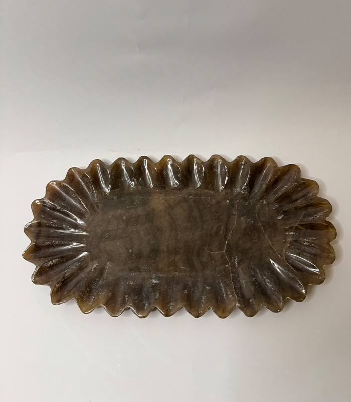 Diamond Shaped Handcarved Wooden Ashtray