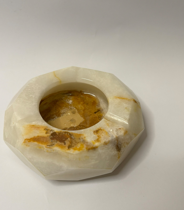 Wooden Carved Sugar Pot
