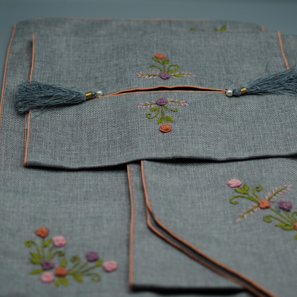 DS-6 Light Grey Jute Dining Set