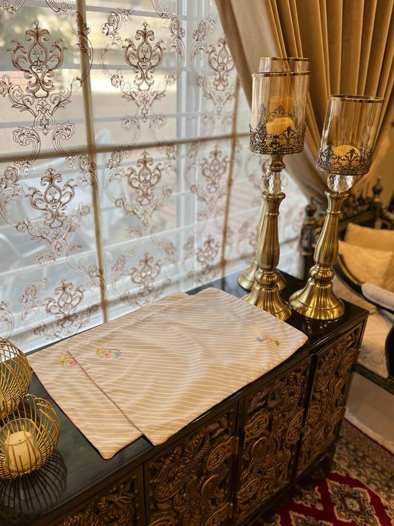 TM-18 Striped Blue Tray Mats