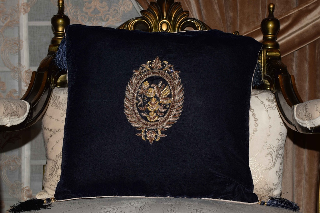 C-7  Velvet Formal Cushion Covers Set with Dabka Work