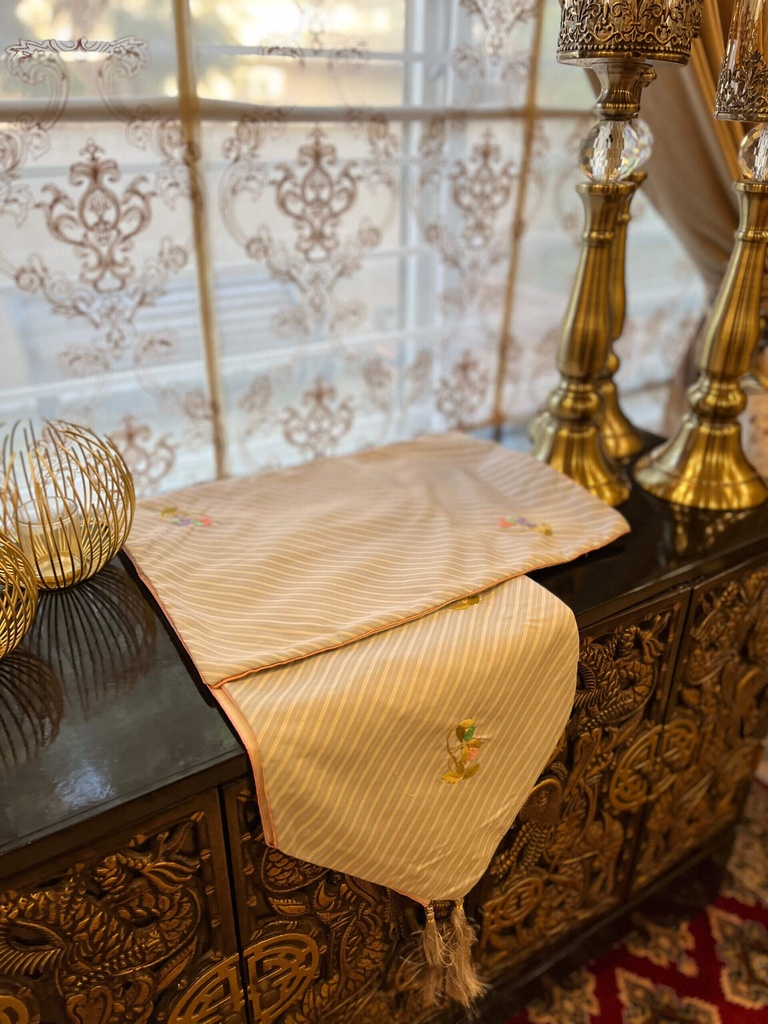 DS-32 Blue and White Striped Dinning Set