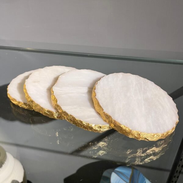 Set of 4 Coasters Set – White