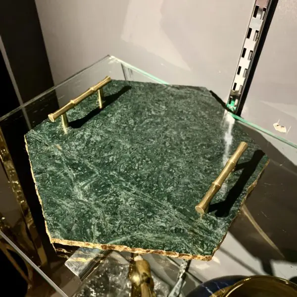 Marble Platter – Emerald Green