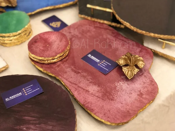 Abstract Platter – Maroon