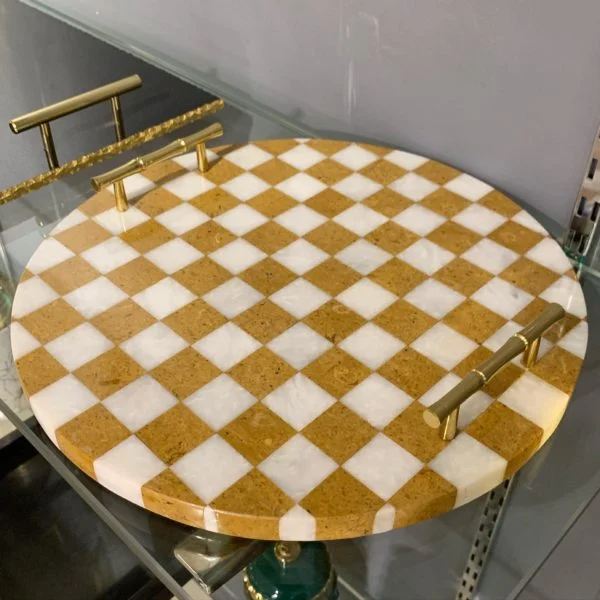 Marble Platter – Checkered