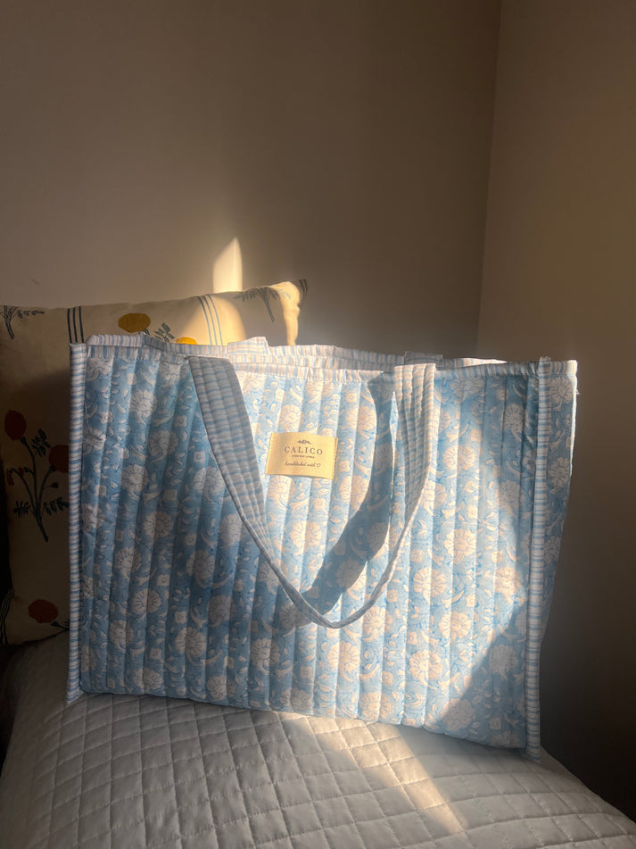Blue Blossom Tote Bag