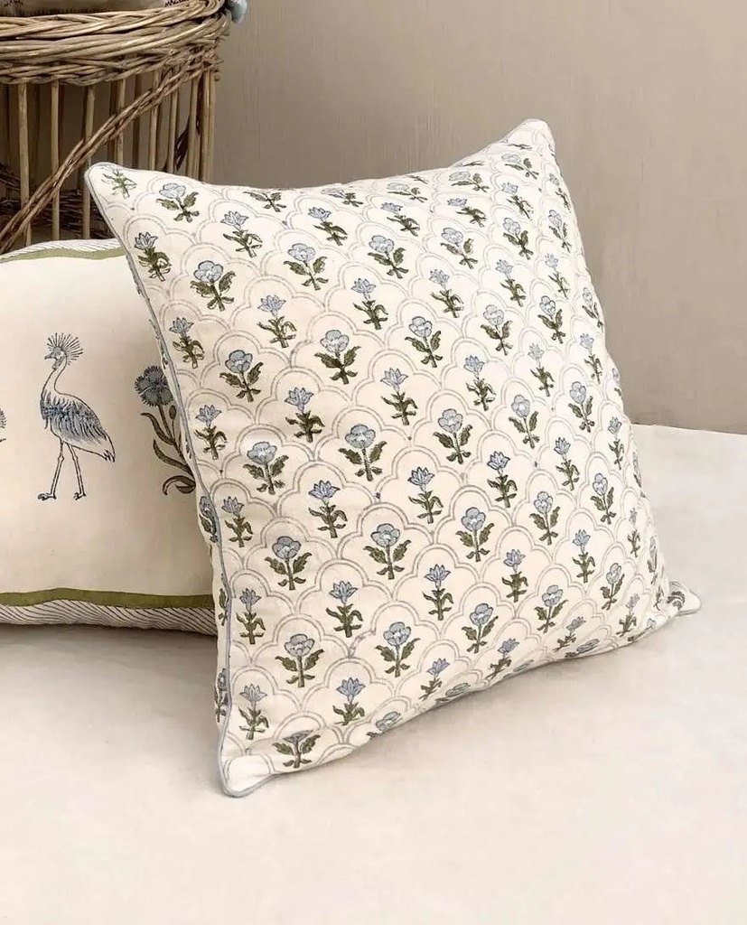 Blue Mughal | Charbagh Cushion Cover