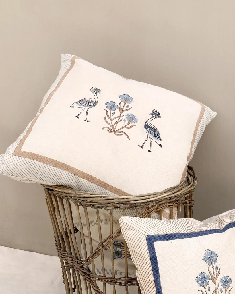Cranes | Charbagh Cushion Cover