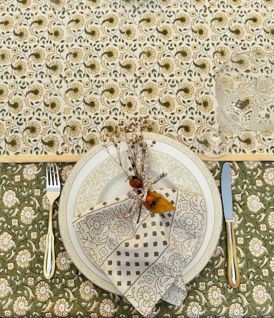 Green Blossoms Napkin