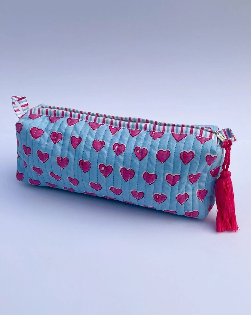 Oh My Heart Pencil Case Blue