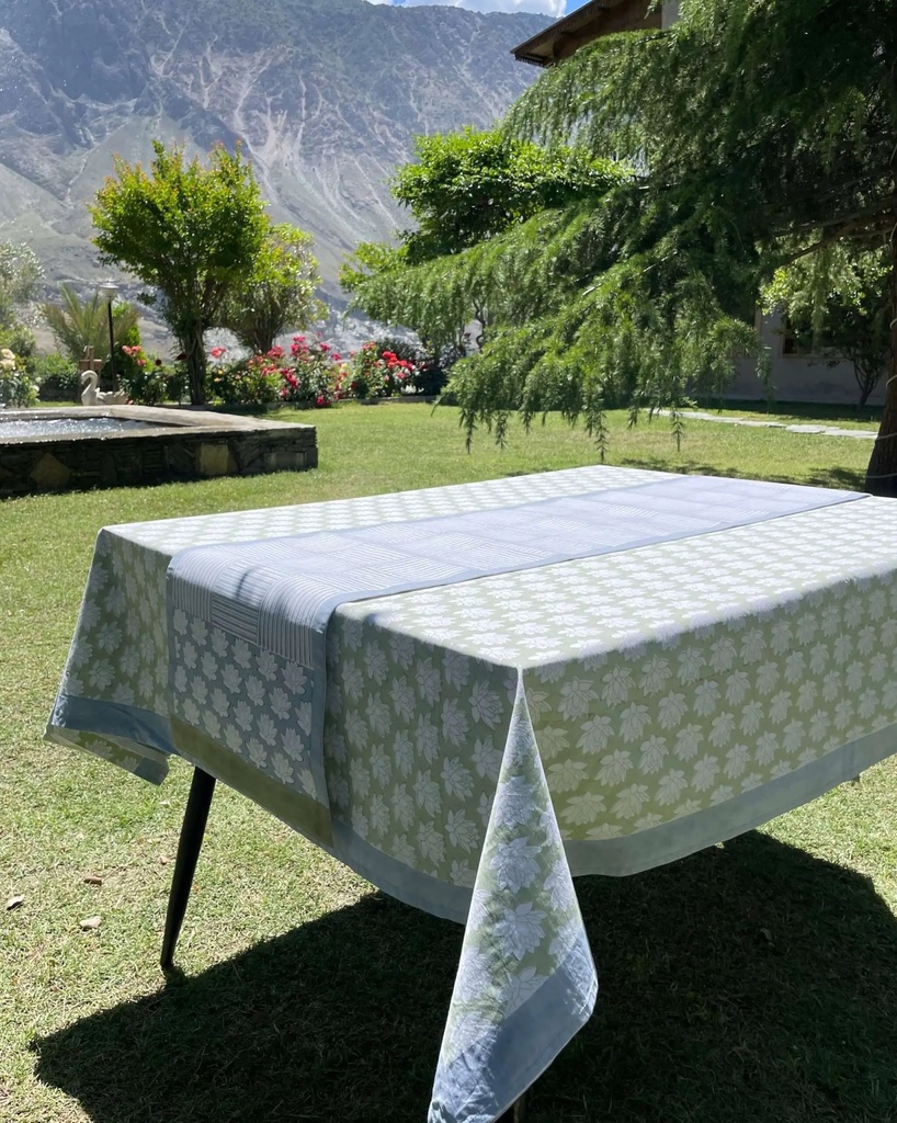 Sage Green Lotus Tablecloth