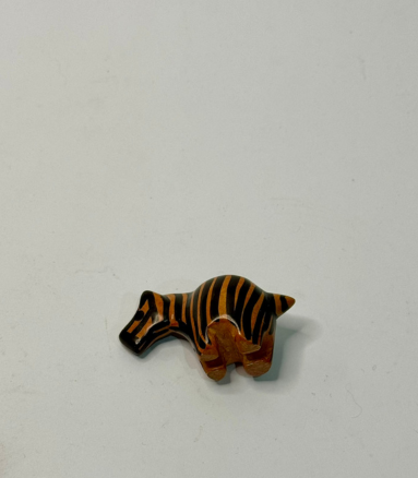 Orange Striped Zebra Decor