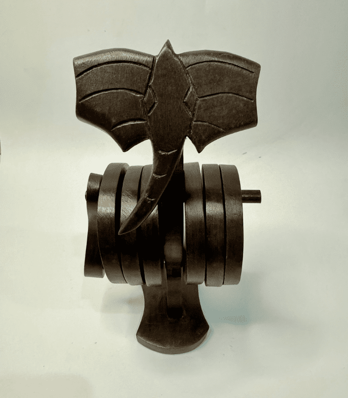 Wooden Elephant Coaster Set Of 6