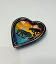 Heart Shaped Trinket With Zebra Painting