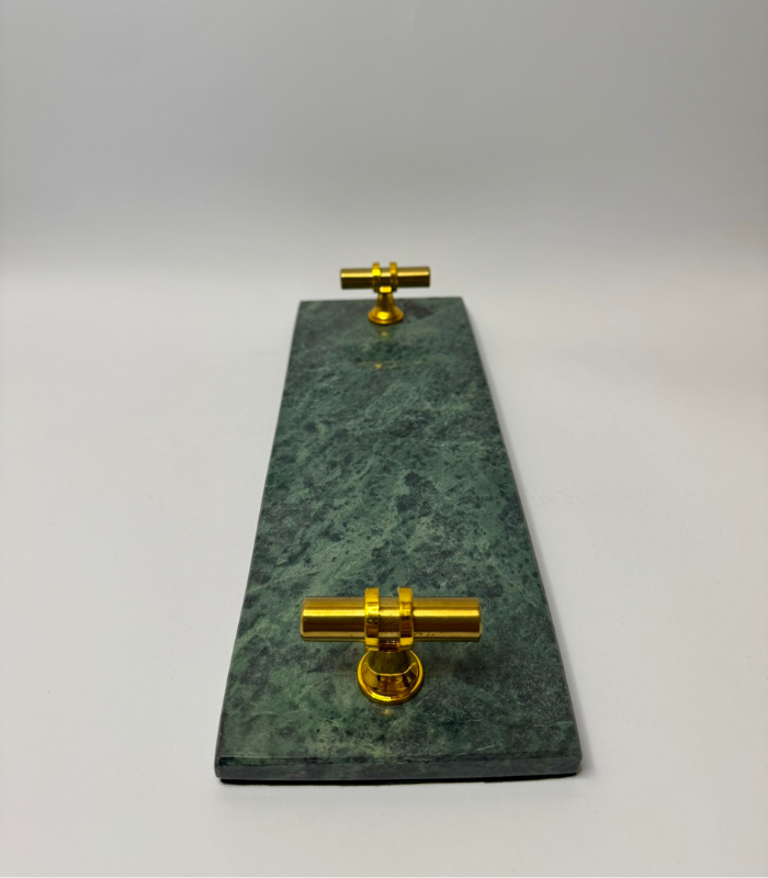 Jade Tray With Golden Handles
