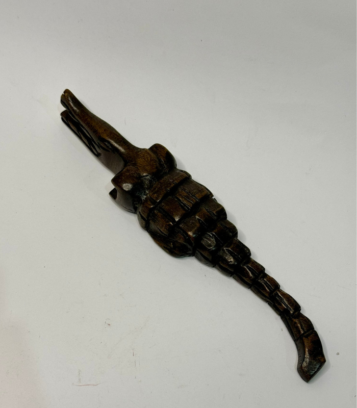 Wooden Carved  Alligator Table Decor