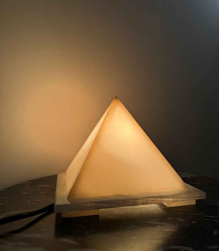 White Pyramid Lamp
