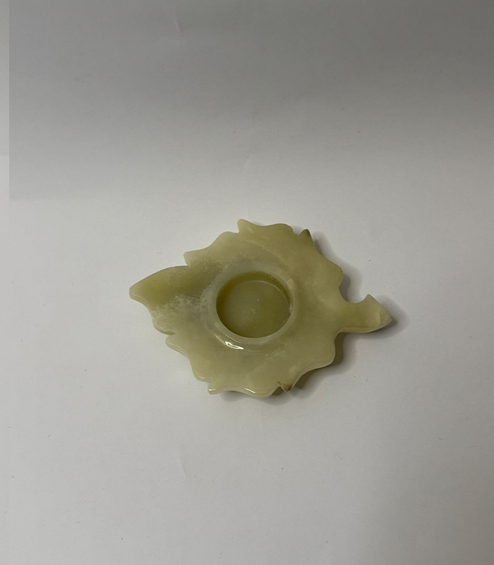 Onyx Leaf Shaped Candle Holder