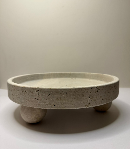Travertine Round Tray