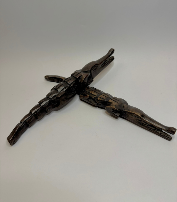 Handcarved Wooden Crocodile