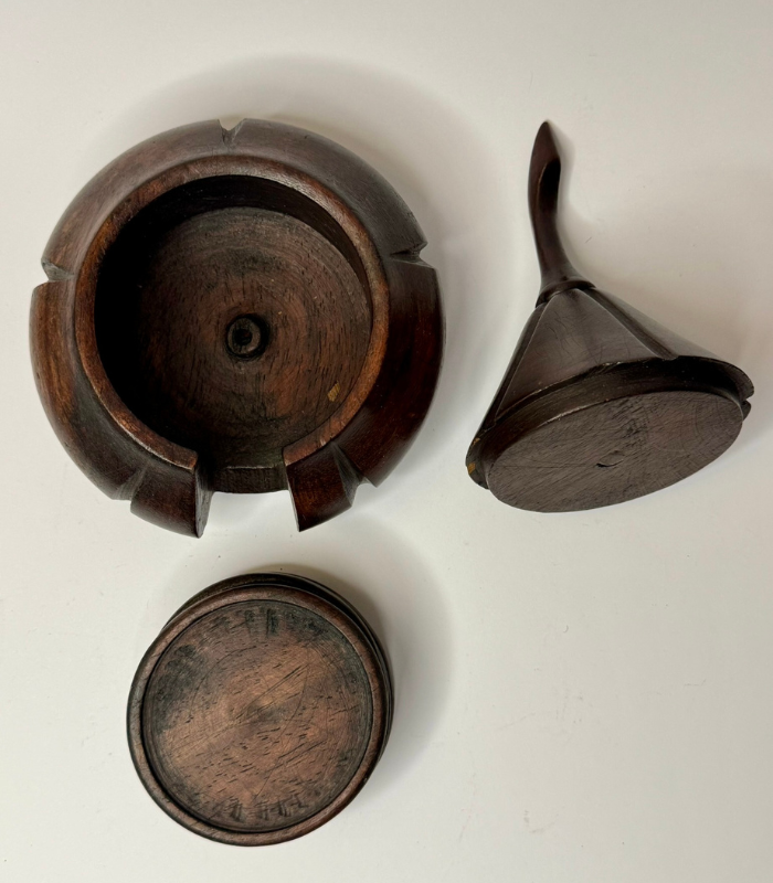 Handcarved Wooden Coasters With Holder