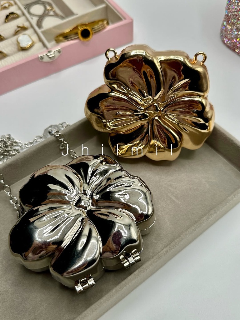 Mini Flower Metal Clutch