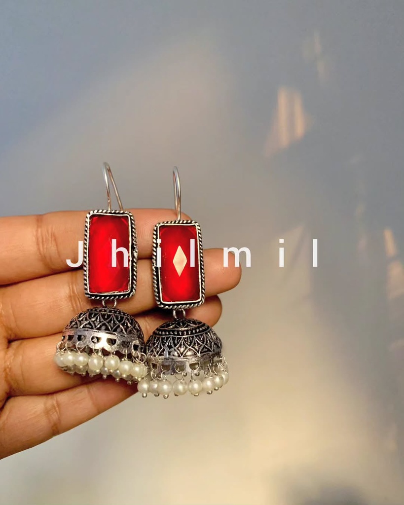 Mona Lisa stone jhumkis