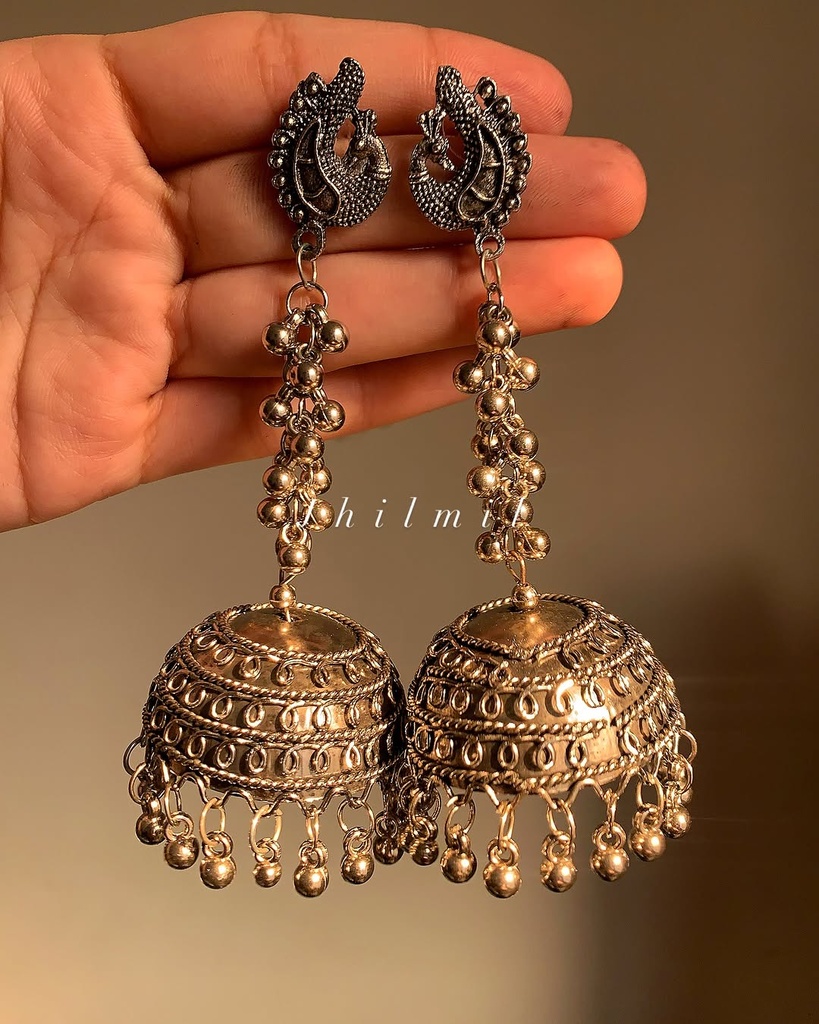 Oxidized Jhumka Design 28