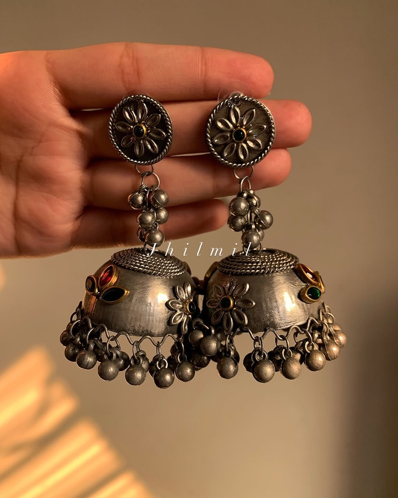 Oxidized Jhumka Design 24