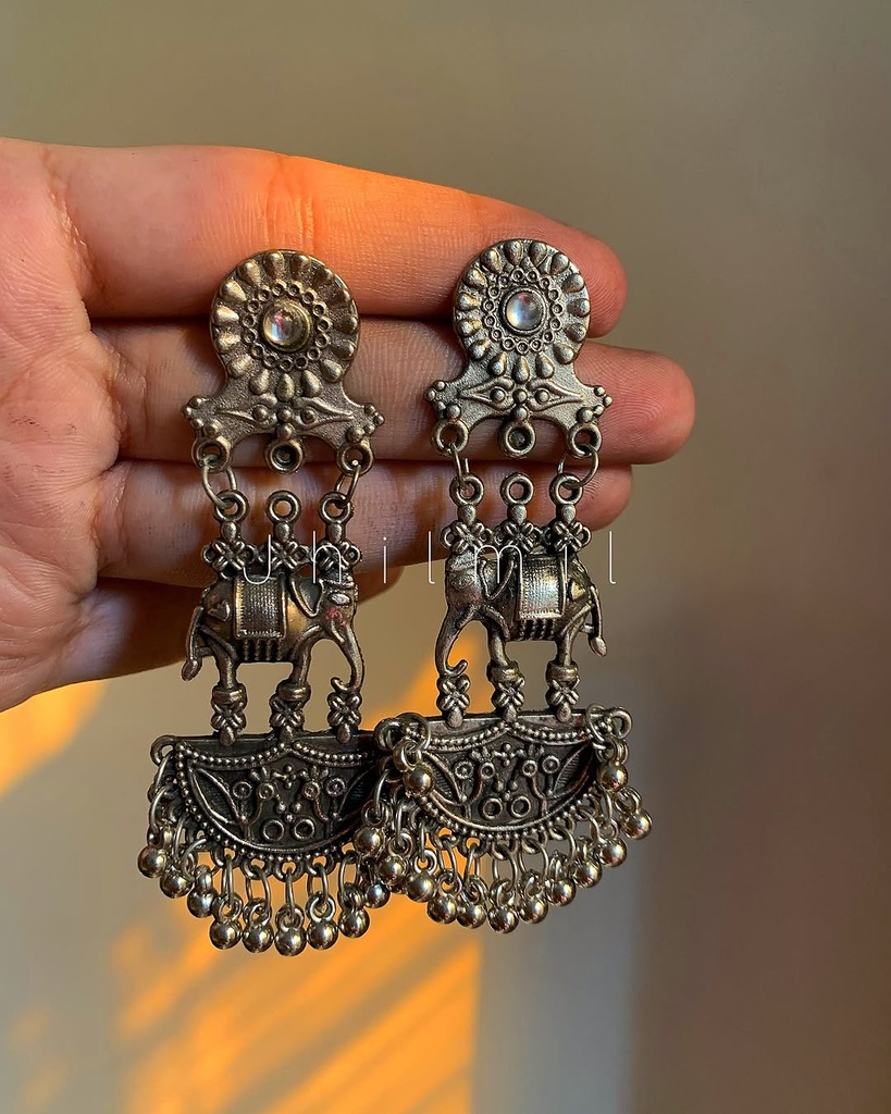 Oxidized Jhumka Design 27