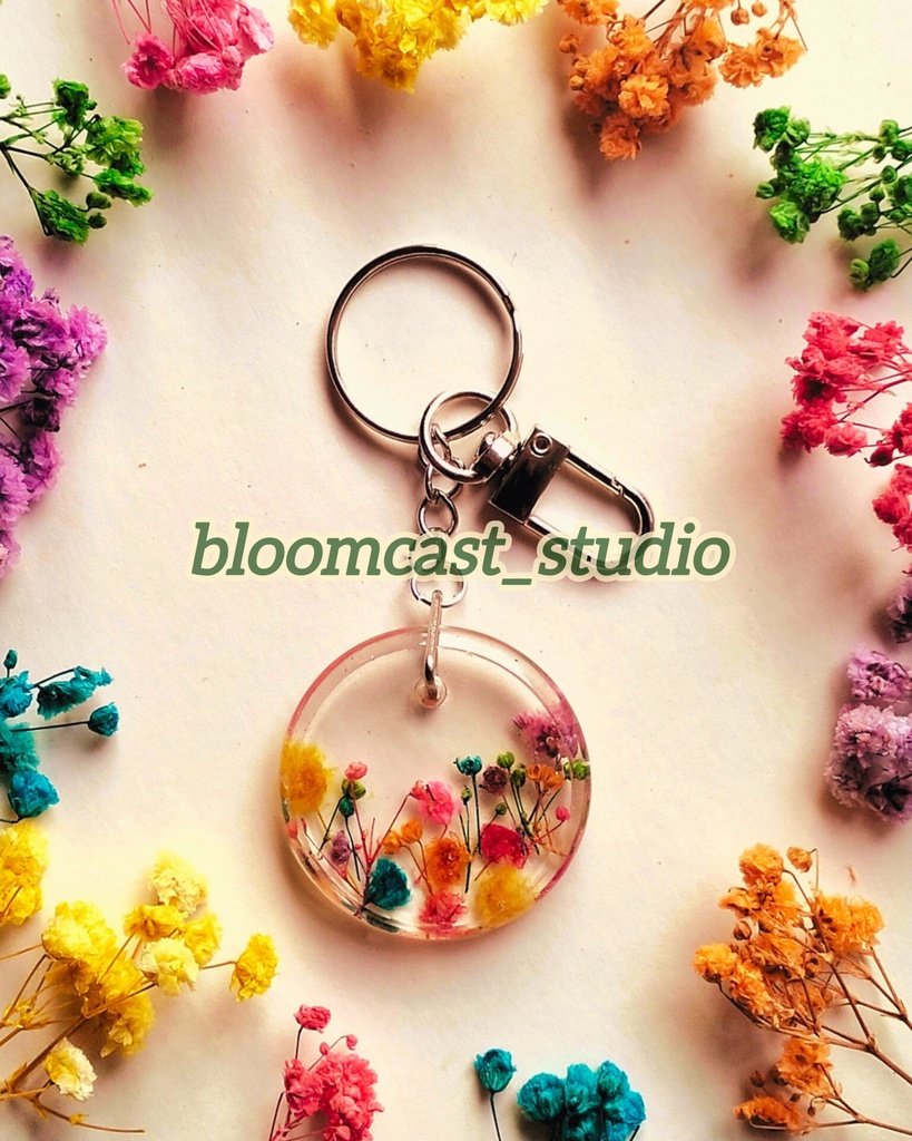 3D Baby Breath Garden Keychain