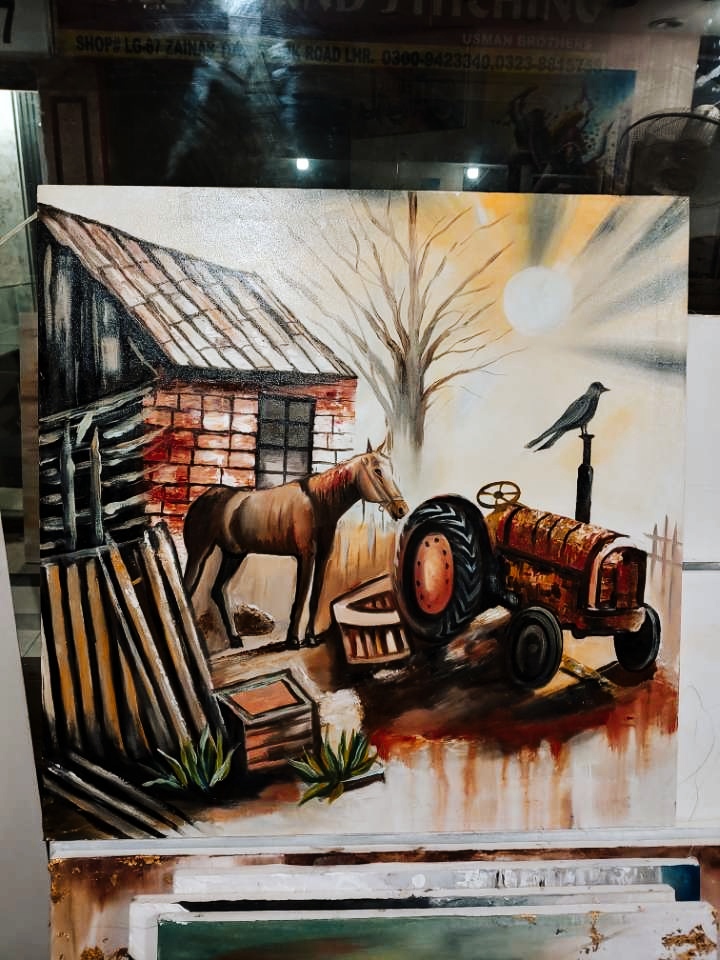 Oil painting on canvas landscape