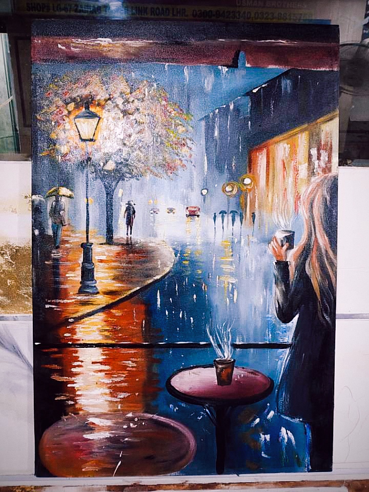 Oil painting on canvas landscape