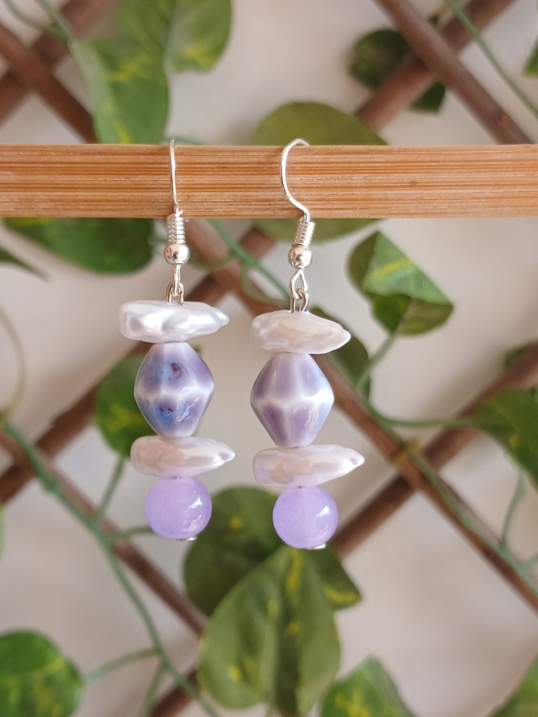 Ceramic beads earrings