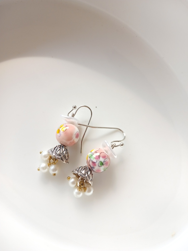 Ceramic beads earrings