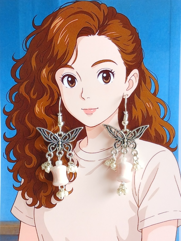 Ceramic beads earrings