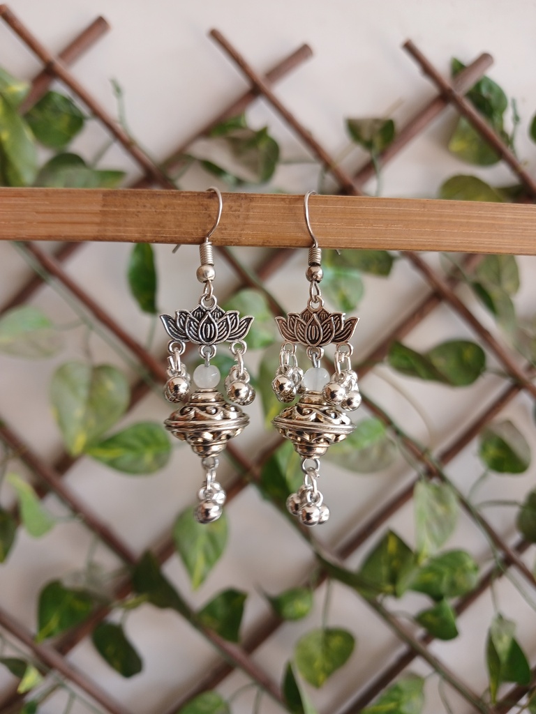 Ethnic lotus earrings