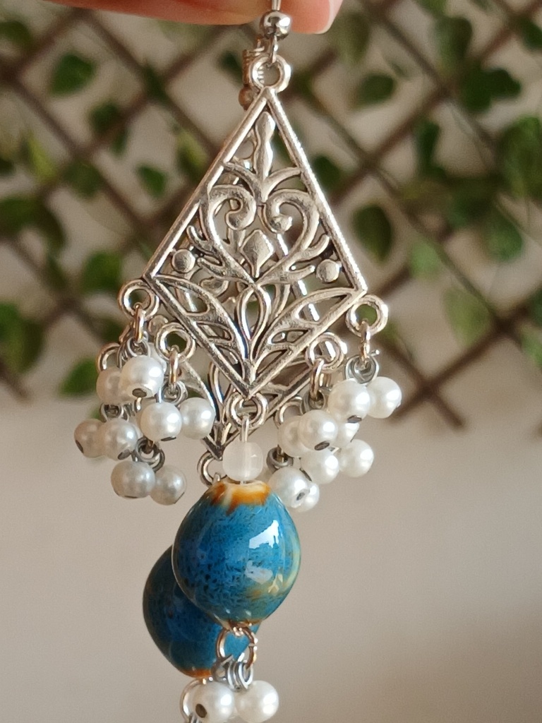 Ceramic beads earrings