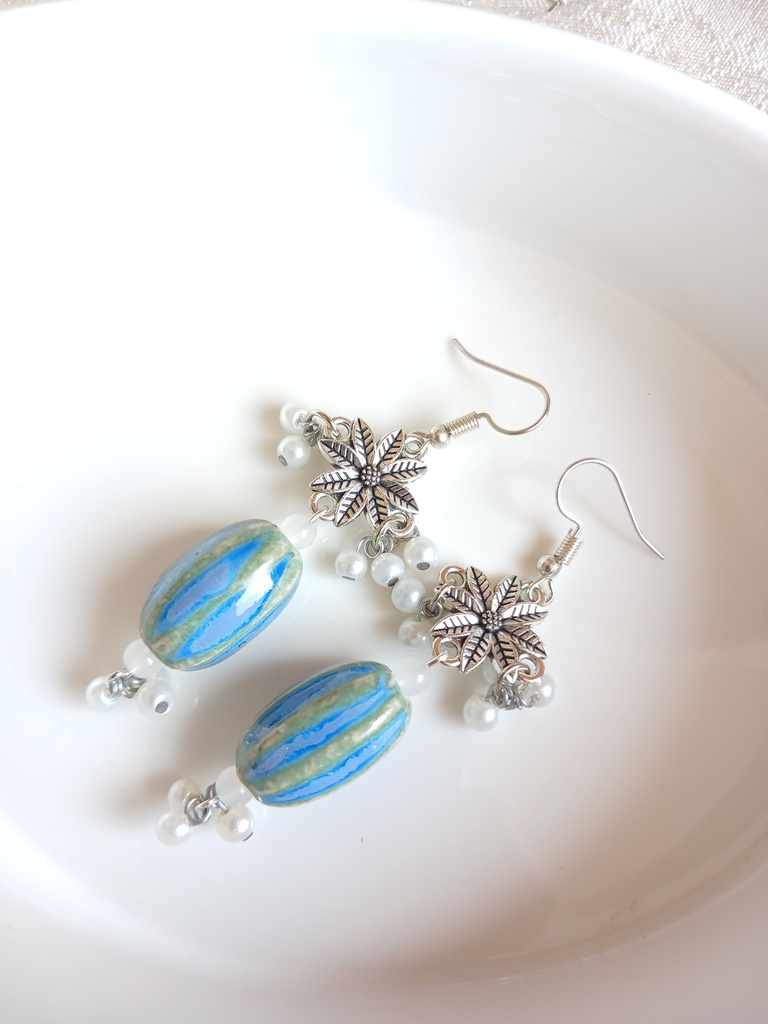 Ceramic beads earrings